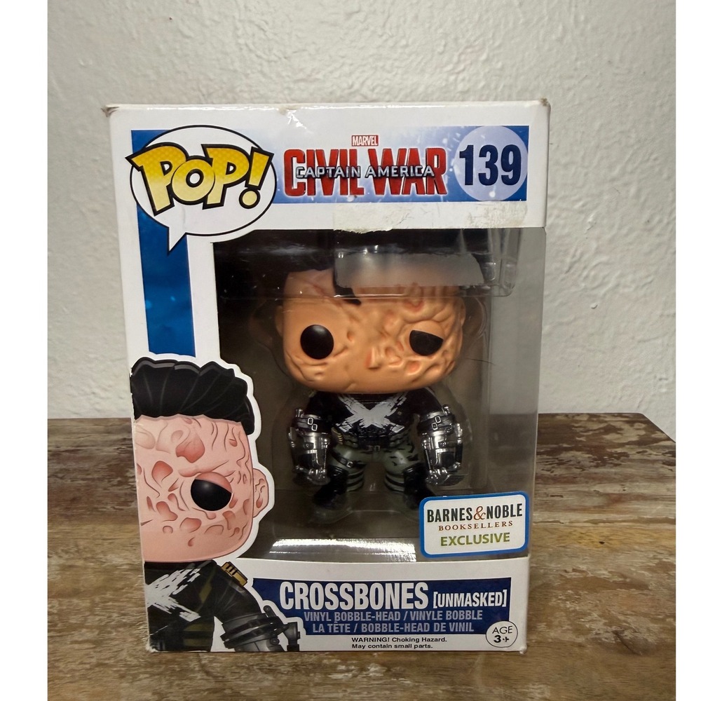 Funko Pop Marvel Civil War Crossbones Unmasked 139 Barnes‎ & Noble Exclusive